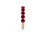 Rose gold Round Garnet Shared Prong Eternity Band_8