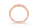 Rose gold Round Garnet Twist Milgrain Band with Bezel Setting_15