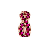 Rose gold Round Garnet Twisted Eternity Band with Pavé and Shared Prong Setting_23