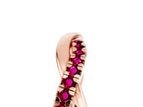 Rose gold Round Garnet Twisted Infinity Band with Prong Setting_11