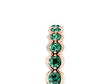 Rose gold Round Green Sapphire Bezel Set Eternity Band_11