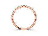 Rose gold Round Green Sapphire Bezel Set Eternity Band_9