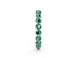 Rose gold Round Green Sapphire Eternity Band with U-Prong Setting_32