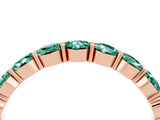 Rose gold Round Green Sapphire Eternity Band with U-Prong Setting_34