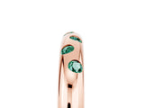 Rose gold Round Green Sapphire Flush-Set Comfort Fit Band_11