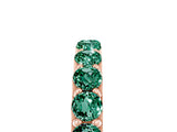 Rose gold Round Green Sapphire Half Eternity Band with Classic Prong Setting_11