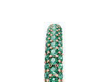 Rose gold Round Green Sapphire Pavé Eternity Band with Shared Prong Setting_11