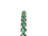 Rose gold Round Green Sapphire Pavé Set Eternity Band with Micro Prong Setting_11