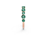 Rose gold Round Green Sapphire Scalloped Prong Set Eternity Band_20