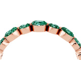 Rose gold Round Green Sapphire Scalloped Prong Set Eternity Band_22