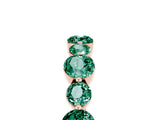 Rose gold Round Green Sapphire Scalloped Prong Set Eternity Band_23