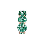 Rose gold Round Green Sapphire Shared Prong Eternity Band_11