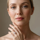 Rose gold Round Halo Milgrain Solitaire with Bezel Set Side Stones and Pave Band_13
