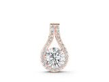 Rose gold Round Halo Prong-Set Pendant_3
