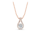 Rose gold Round Halo Prong-Set Pendant_4
