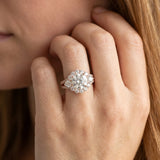 Rose gold Round Halo Split Shank Diamond Engagement Ring with Prong Setting_42