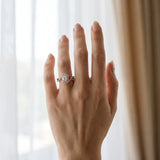Rose gold Round Halo Twist Band Solitaire Prong Setting_13