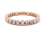 Rose gold Round Moissanite Bezel Set Eternity Band_6