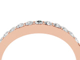 Rose gold Round Moissanite Curved Wedding Band with Channel Setting_10