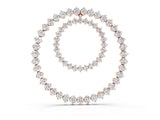 Rose gold Round Moissanite Double Halo Prong Set Pendant_11