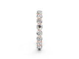 Rose gold Round Moissanite Eternity Band with U-Prong Setting_32