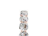 Rose gold Round Moissanite Eternity Band with U-Prong Setting_35