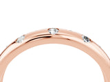 Rose gold Round Moissanite Flush-Set Comfort Fit Band_10