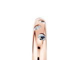 Rose gold Round Moissanite Flush-Set Comfort Fit Band_11