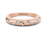 Rose gold Round Moissanite Flush-Set Comfort Fit Band_6