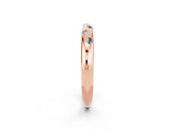 Rose gold Round Moissanite Flush-Set Comfort Fit Band_8