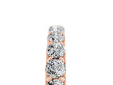 Rose gold Round Moissanite Half Eternity Band with Classic Prong Setting_11