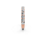 Rose gold Round Moissanite Half Eternity Band with Classic Prong Setting_8