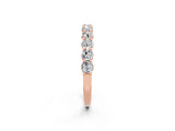 Rose gold Round Moissanite Half-Eternity Prong-Set Band_8