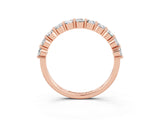 Rose gold Round Moissanite Half-Eternity Prong-Set Band_9