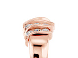 Rose gold Round Moissanite Multi-Row Crossover Band_11