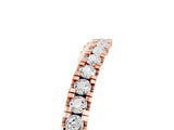 Rose gold Round Moissanite Pavé Curved Band with Shared Prong Setting_11