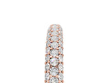 Rose gold Round Moissanite Pavé Eternity Band with Shared Prong Setting_11