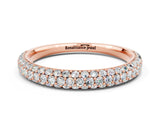 Rose gold Round Moissanite Pavé Eternity Band with Shared Prong Setting_6