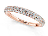 Rose gold Round Moissanite Pavé Eternity Band with Shared Prong Setting_7