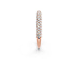 Rose gold Round Moissanite Pavé Eternity Band with Shared Prong Setting_8