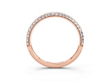Rose gold Round Moissanite Pavé Eternity Band with Shared Prong Setting_9