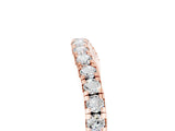 Rose gold Round Moissanite Pavé Half Eternity Band with Shared Prong Setting_11