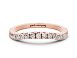 Rose gold Round Moissanite Pavé Half Eternity Band with Shared Prong Setting_6