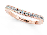 Rose gold Round Moissanite Pavé Half Eternity Band with Shared Prong Setting_7