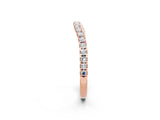 Rose gold Round Moissanite Pavé Half Eternity Band with Shared Prong Setting_8