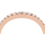Rose gold Round Moissanite Pavé Set Curved Wedding Band_10