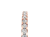 Rose gold Round Moissanite Pavé Set Eternity Band with Micro Prong Setting_11
