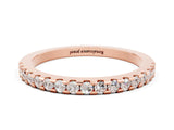 Rose gold Round Moissanite Pavé Set Eternity Band with Micro Prong Setting_6