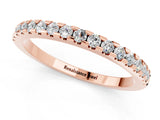 Rose gold Round Moissanite Pavé Set Eternity Band with Micro Prong Setting_7