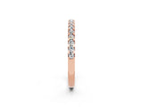 Rose gold Round Moissanite Pavé Set Eternity Band with Micro Prong Setting_8